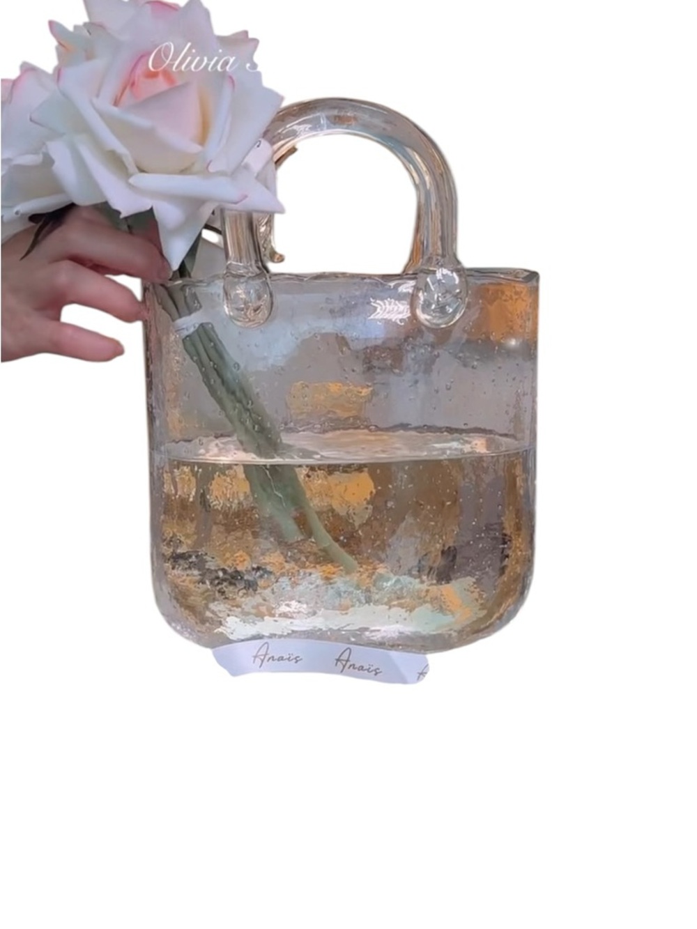 Glass Handbag Welcome Spring Flowers - Picture 5 of 6